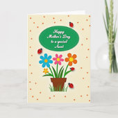 Botanical Mothers Day Bugs Card カード (正面)