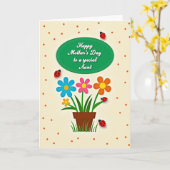 Botanical Mothers Day Bugs Card カード (黄色い花)