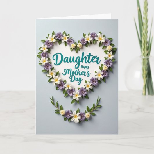 Botanical Mothers Day Daughter Card カード (正面)