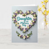 Botanical Mothers Day Daughter Card カード (黄色い花)