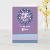 Botanical Mothers Day Niece Card カード (黄色い花)