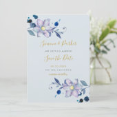 Botanical Motifs日付カードを保存 セーブザデート (スタンド正面)