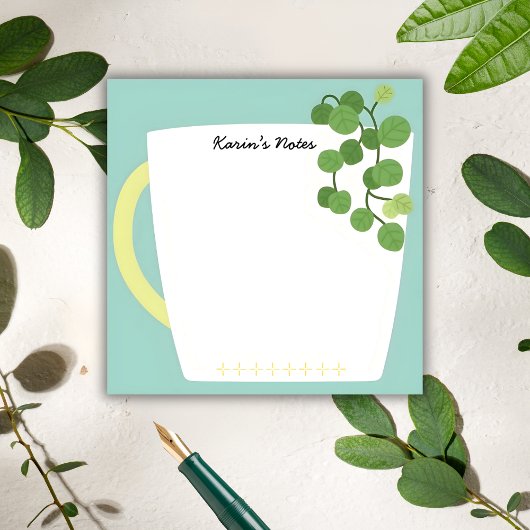  Botanical Mug Sticky Notes – Greenhouse  ポストイット
