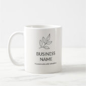 Botanical Neutral Minimalist Small Business コーヒーマグカップ (左)