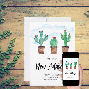 Botanical New Address Moving Announcement Card 案内状