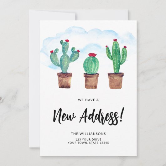 Botanical New Address Moving Announcement Card 案内状 (正面)