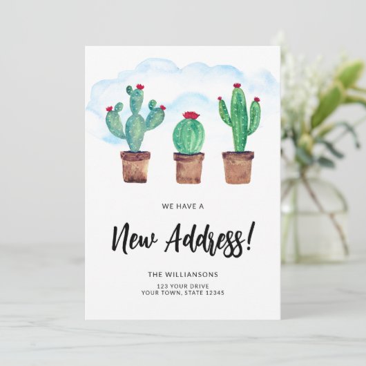 Botanical New Address Moving Announcement Card 案内状 (スタンド正面)