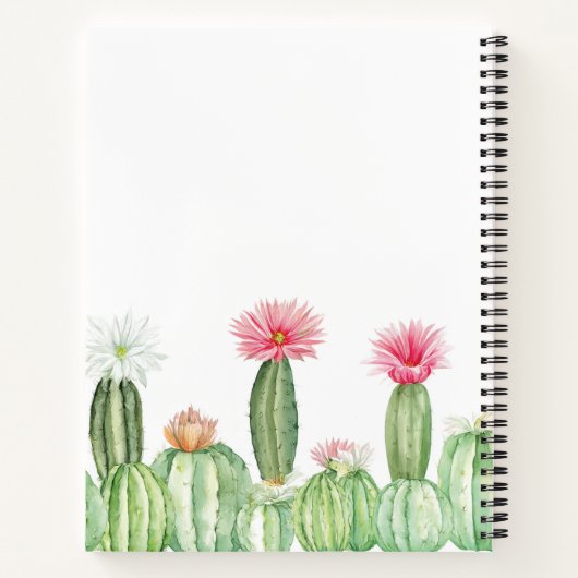 Botanical Notebook – Blooming Cactus Garden 🌵 ノートブック (裏面)