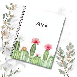 Botanical Notebook – Blooming Cactus Garden 🌵 ノートブック