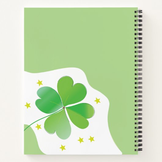 Botanical Notebook – Four-leaf Clover Design ノートブック (裏面)