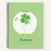 Botanical Notebook – Four-leaf Clover Design ノートブック (正面)