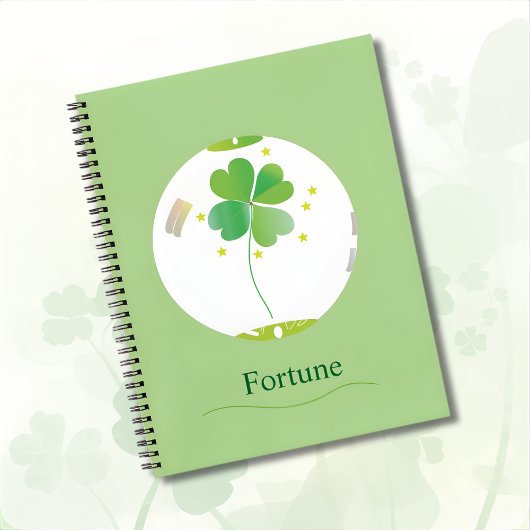 Botanical Notebook – Four-leaf Clover Design ノートブック