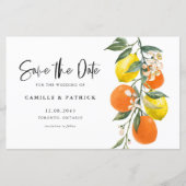 Botanical Orange and Lemon Garland Save the Date (正面)