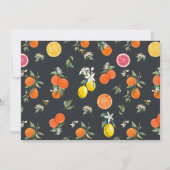 Botanical Orange and Lemon QR Code Save the Date セーブザデート (裏面)