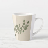 Botanical organic eucalyptus leaf neutral tones カフェラテマグ (右)