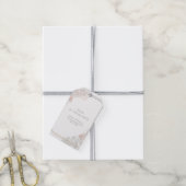 Botanical Outline Sage & Blush Floral Wedding  ギフトタグ (より糸付き)