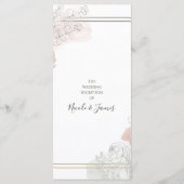 Botanical Outline Sage & Blush Floral Wedding  メニュー (裏面)
