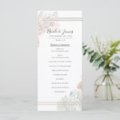 Botanical Outline Sage & Blush Floral Wedding  メニュー (スタンド正面)