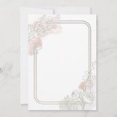Botanical Outline Sage & Blush Floral Wedding  招待状 (裏面)