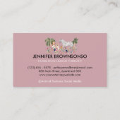 Botanical Palm Pink HORSE DOG HUMAN THERAPHY 名刺 (裏面)