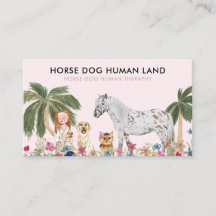 Botanical Palm Pink HORSE DOG HUMAN THERAPHY