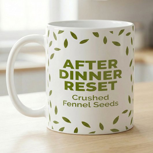 Botanical Pantry Label Fennel Recipe コーヒーマグカップ