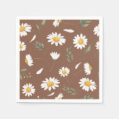 Botanical Paper Napkins, Flower Print Napkins スタンダードカクテルナプキン (正面)