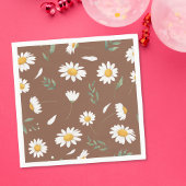 Botanical Paper Napkins, Flower Print Napkins スタンダードカクテルナプキン