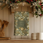 Botanical Pastel Look Personalized Modern Towel  キッチンタオル