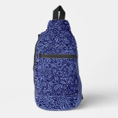 Botanical Pattern in Blue 1 スリングバッグ (正面)