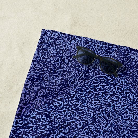 Botanical Pattern in Blue 1 ビーチタオル (インサイチュ)
