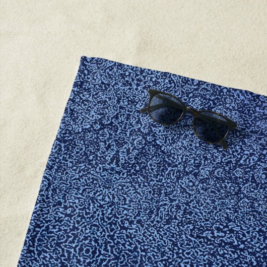 Botanical Pattern in Blue 2 ビーチタオル (インサイチュ)