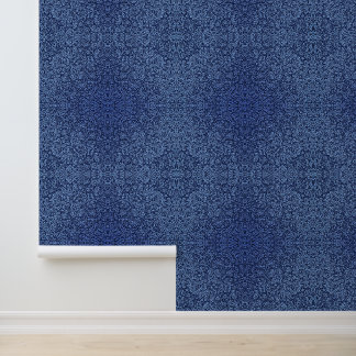 Botanical Pattern in Blue 2 壁紙