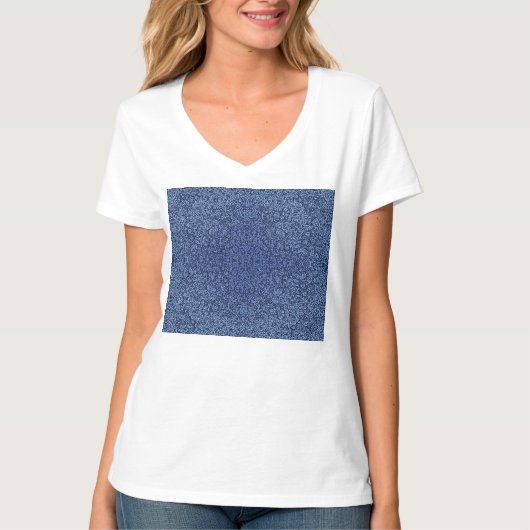 Botanical Pattern in Blue 2 Tシャツ (正面)