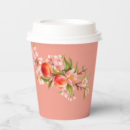 Botanical Peach Party  紙コップ (正面)