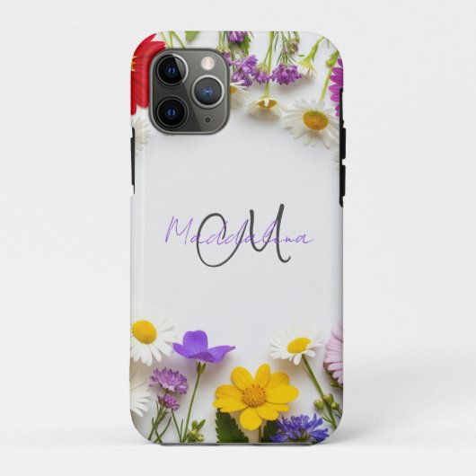 Botanical Phone Case with Wildflowers | iPhone  Case-Mate iPhoneケース (裏面)