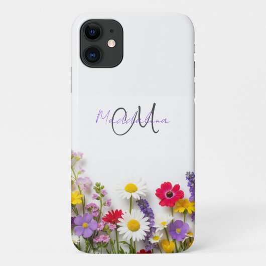 Botanical Phone Case with Wildflowers | iPhone  Case-Mate iPhoneケース (裏面)