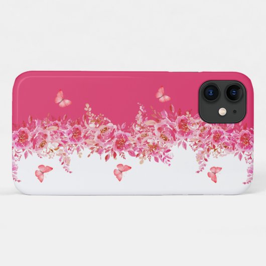 Botanical Pink Phone Case Case-Mate iPhoneケース (裏面(横))