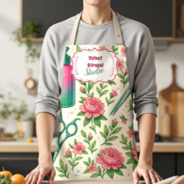 Botanical Pink Stylist Beauty Business エプロン