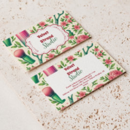 Botanical Pink Stylist Beauty Business 名刺