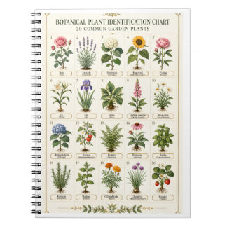 Botanical Plant Guide Wall Art ノートブック