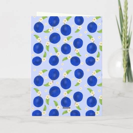 Botanical Plums Collection Birthday カード (裏面)