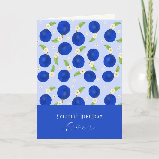 Botanical Plums Collection Birthday カード (正面)