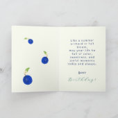 Botanical Plums Collection Birthday カード (内部)