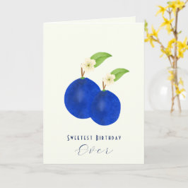 Botanical Plums Collection Birthday カード