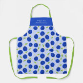 Botanical Plums Collection Blue エプロン (正面)