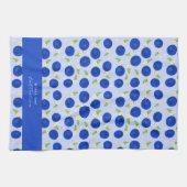 Botanical Plums Collection Blue キッチンタオル (横)