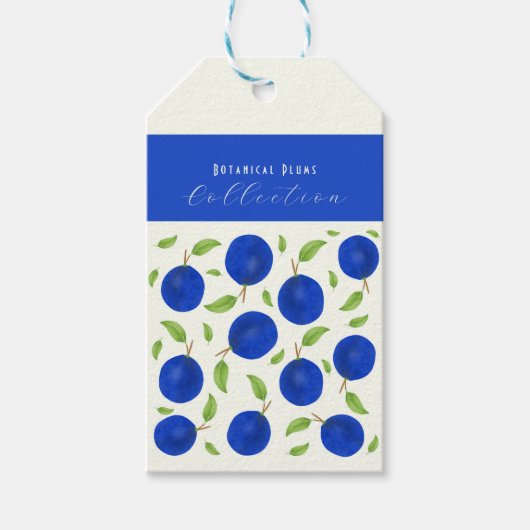 Botanical Plums Collection Ivory ギフトタグ (正面)