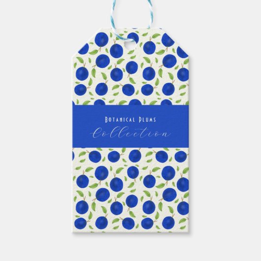 Botanical Plums Collection Ivory ギフトタグ (正面)