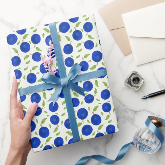 Botanical Plums Collection Ivory ラッピングペーパー (ギフト)